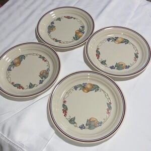 Vintage Corelle ABUNDANCE Set Of 4 Luncheon Plates 8.5"  Great Condition